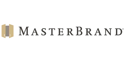 MasterBrand logo with stylized gold and gray icon on the left and “MasterBrand” text in black on the right.