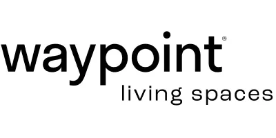 Waypoint Living Spaces logo in black text on a white background.